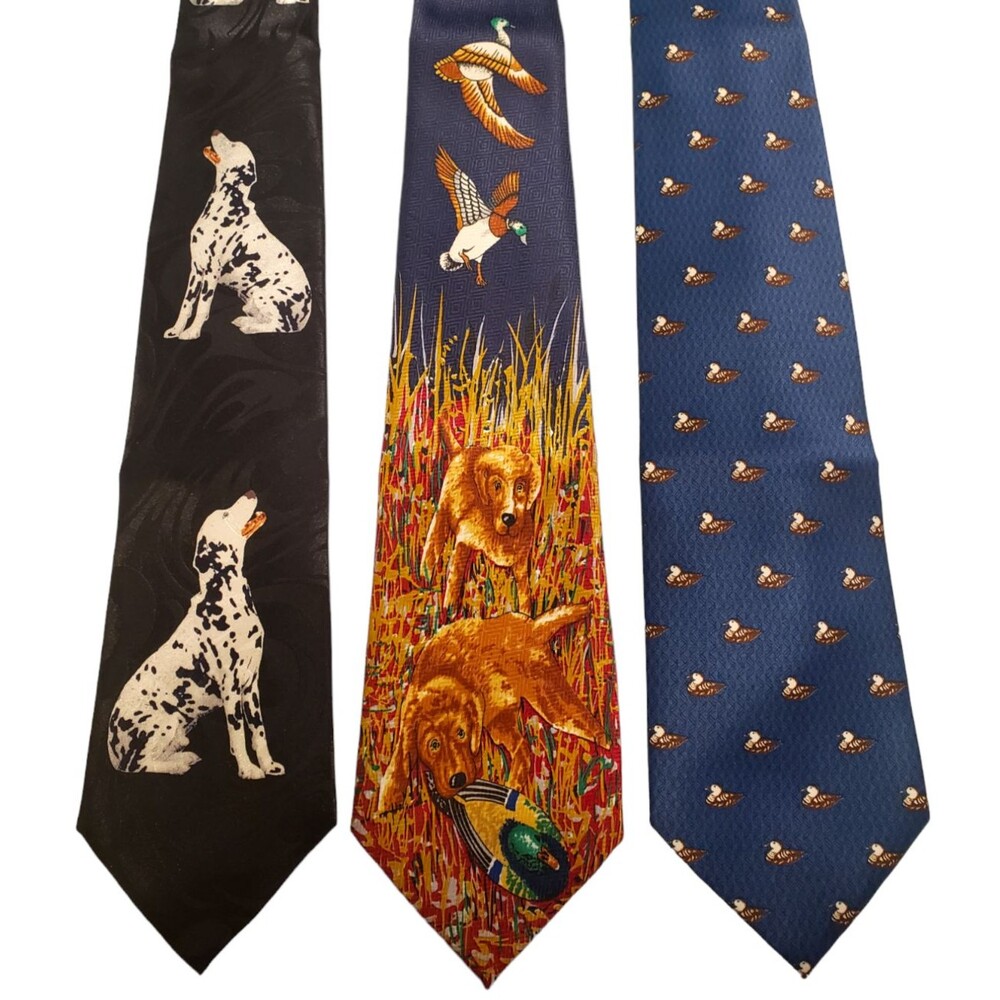 Hunting Dogs, Ducks Animal Ties #80 - Lot of 3 Novelty Neckties NWT Free shippin
